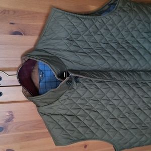 Brooks Brothers quilted primaloft vest, olive green, XXL